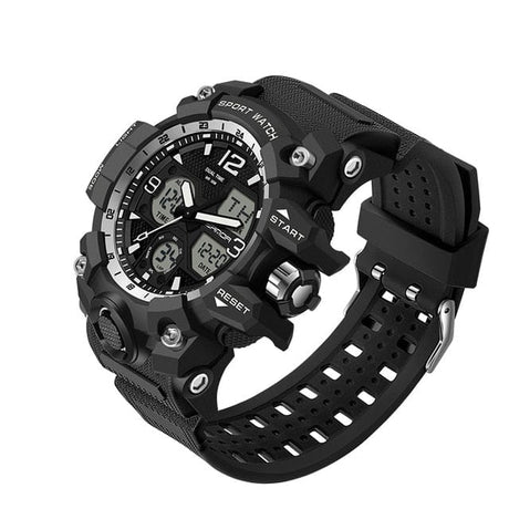 6030 Sports Military Quartz Watch Watchs BushLine Black Silver  