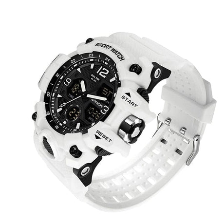 6030 Sports Military Quartz Watch Watchs BushLine White  